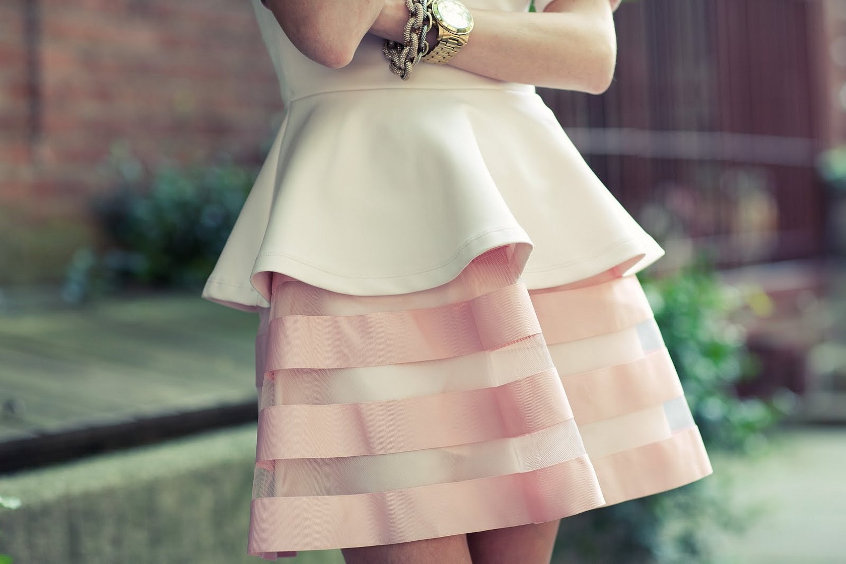 Пыльно розовая юбка