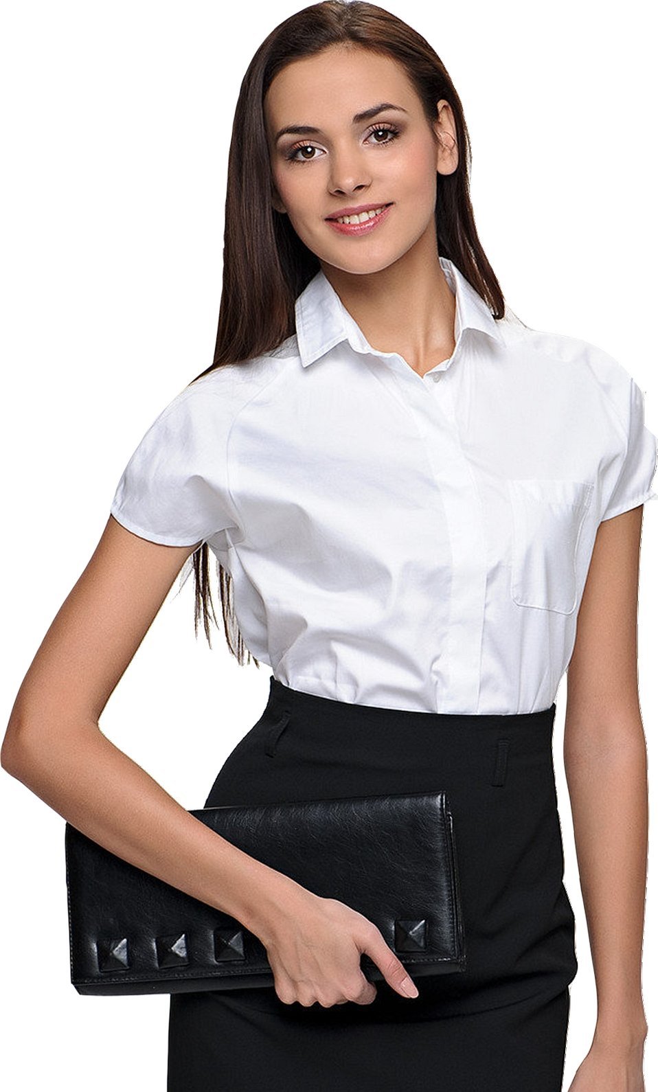 Офисные рубашки женские с коротким рукавом