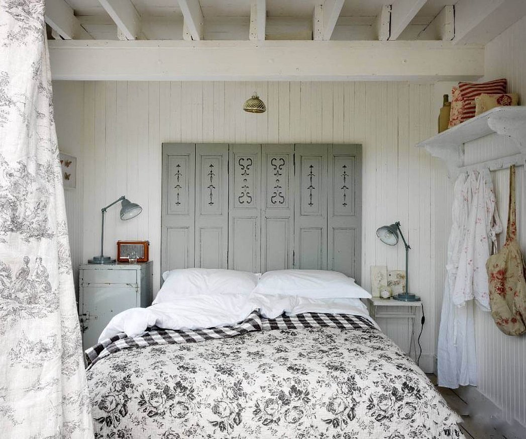 Вагонка в интерьере спальни в скандинавском стиле