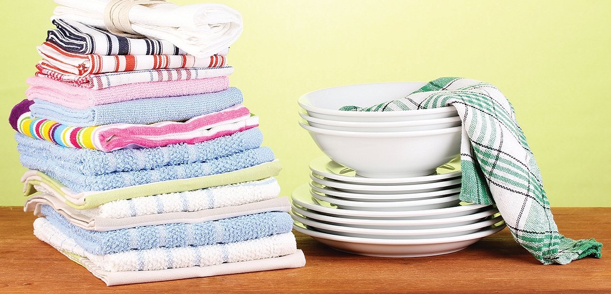 Отбелить кухонные полотенца