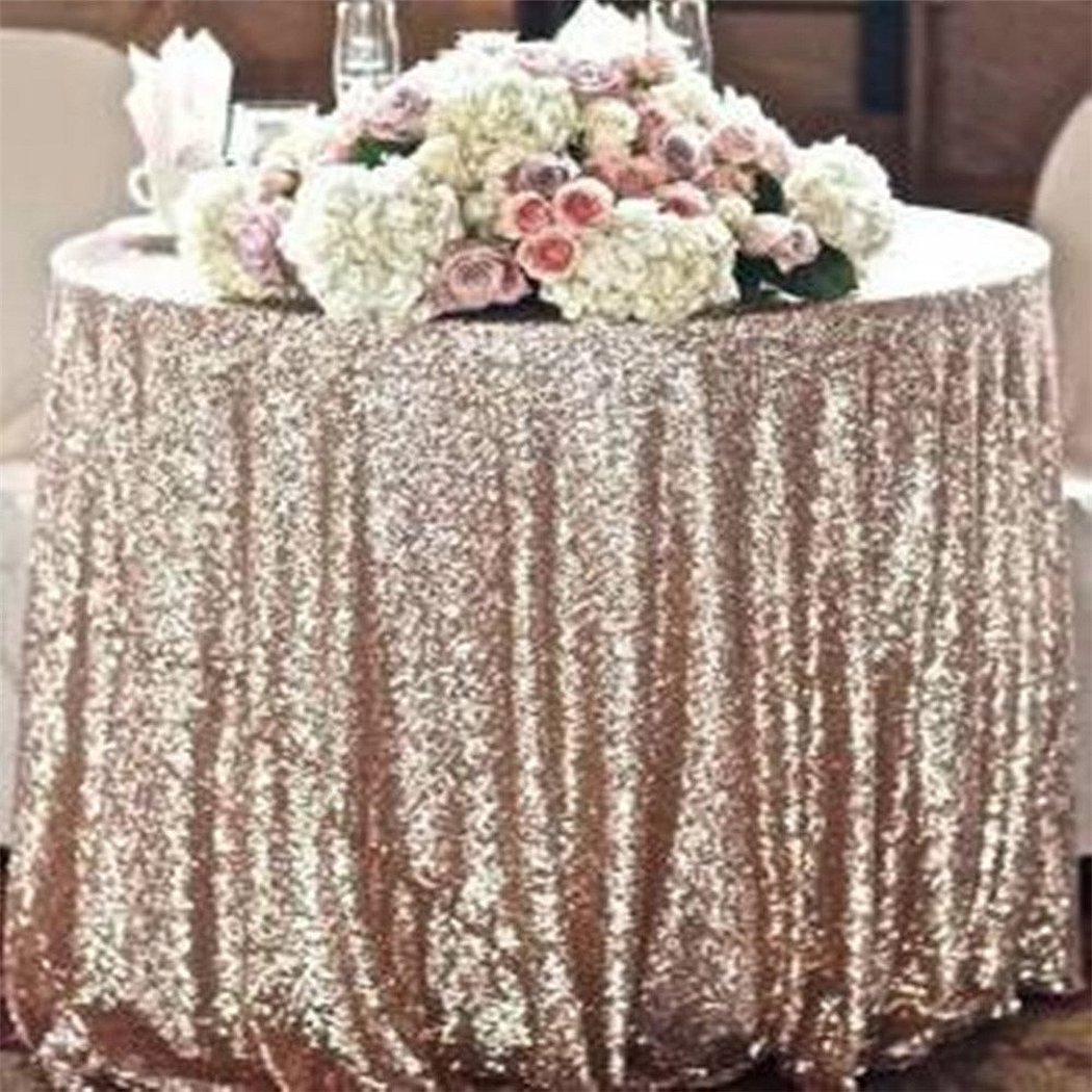 Скатерть с пайетками свадебный стол