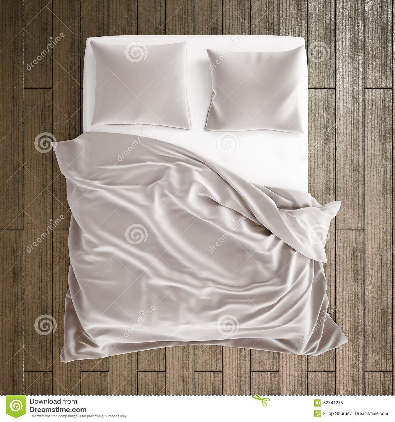 Двуспальная кровать вид сверху