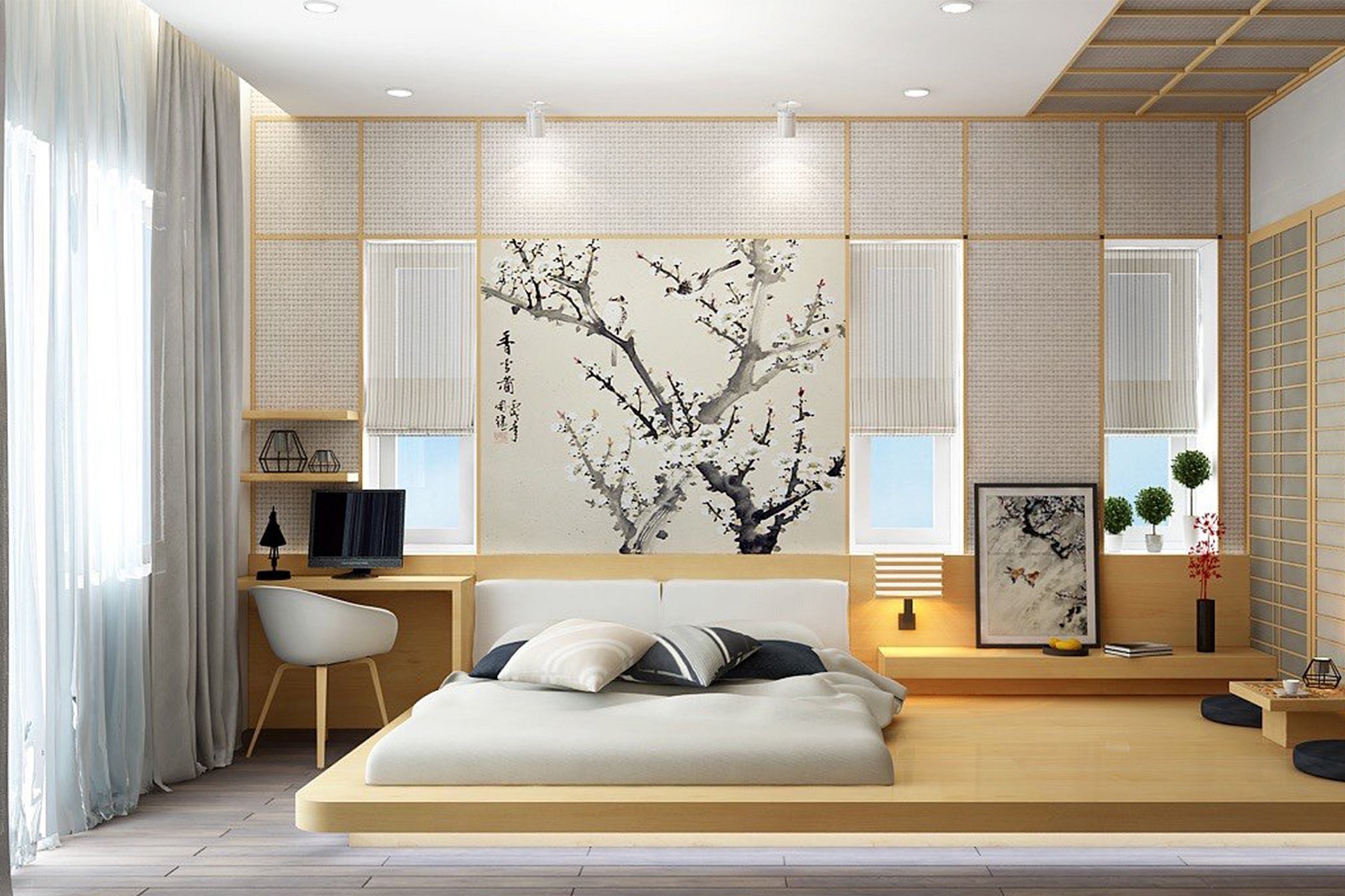 Спальня в японском стиле в хрущевке