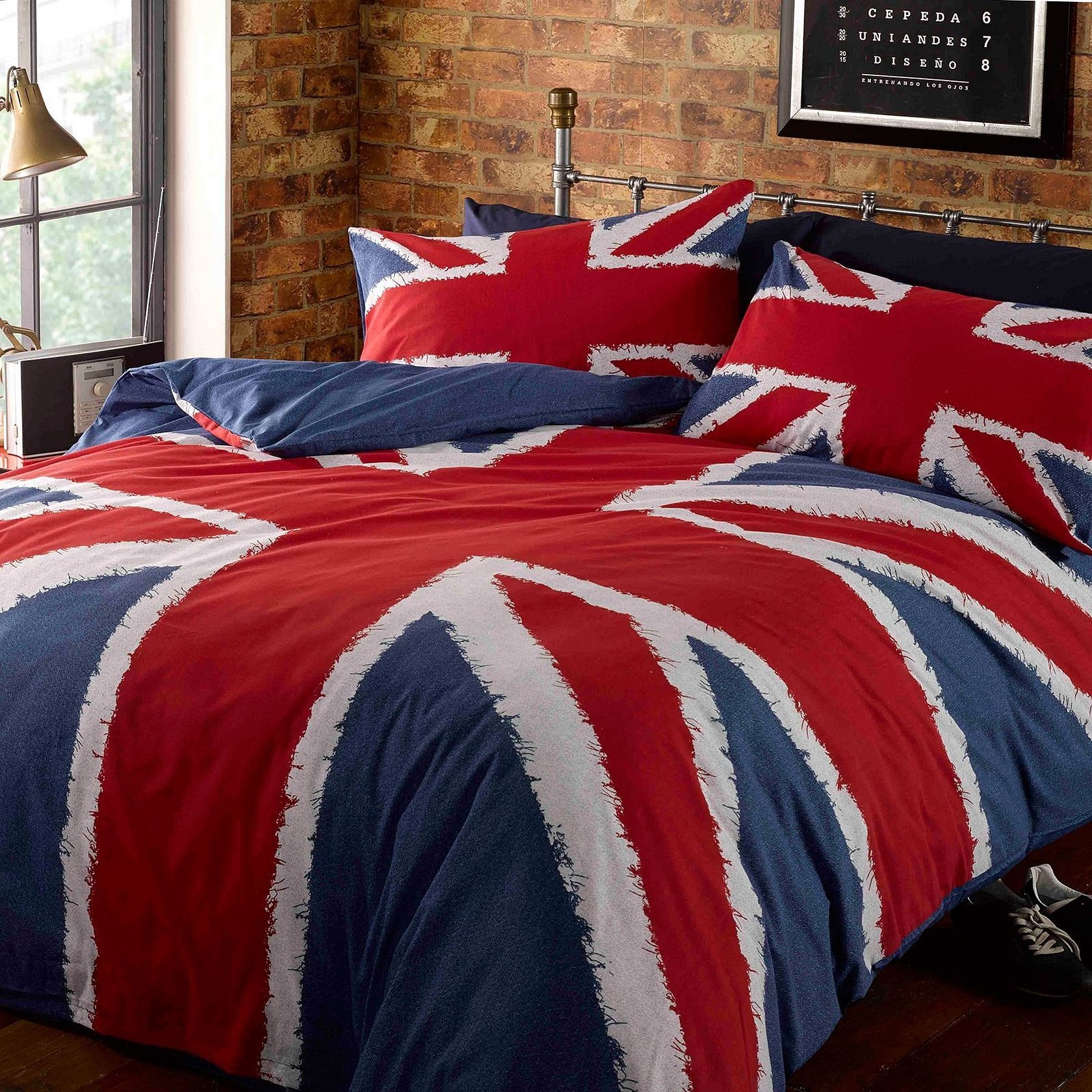 Постельное бельё в стили лондона с британским флагом