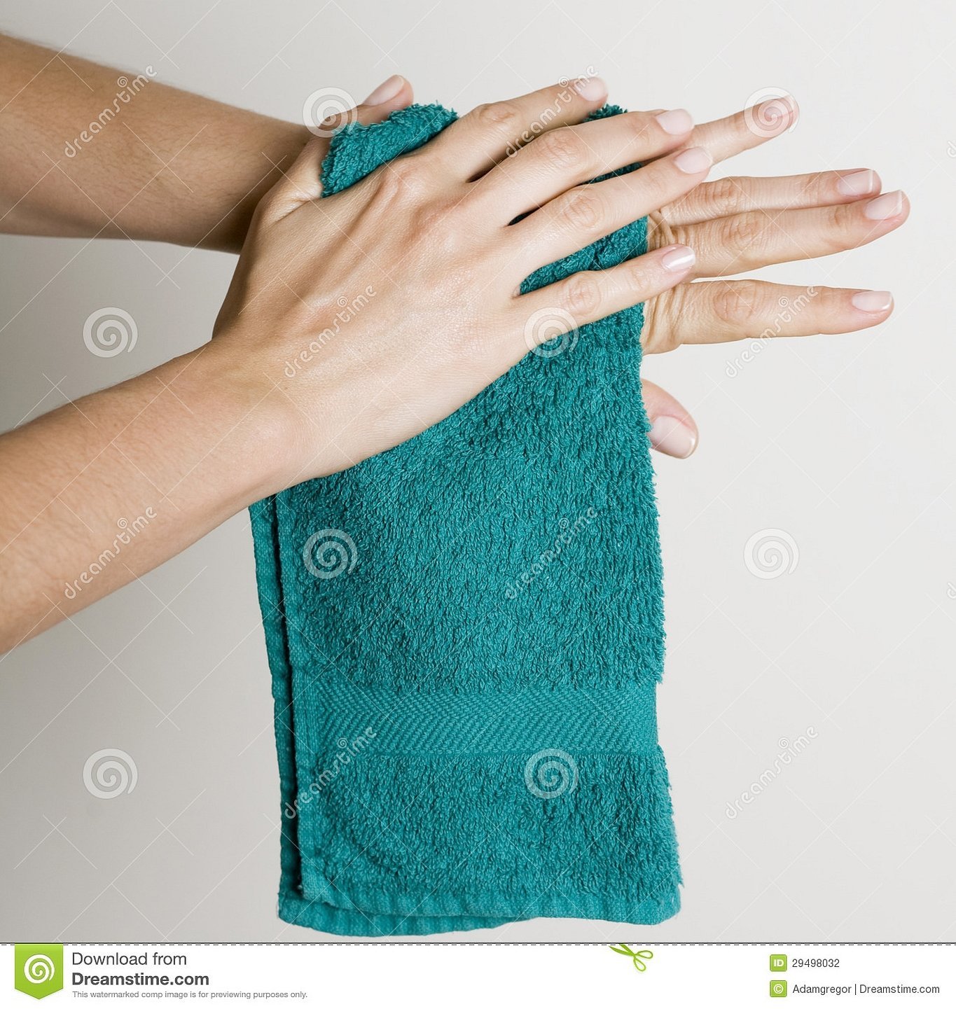Dry your hands by towel