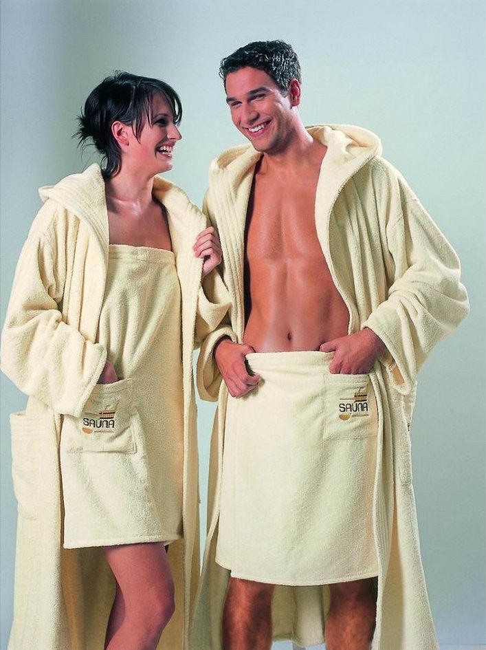 Комплект халат и банное полотенце для мужчин