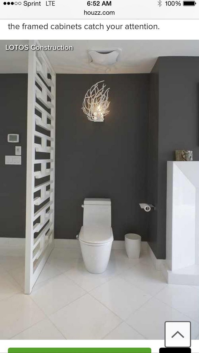 Интерьер туалета в стиле минимализм