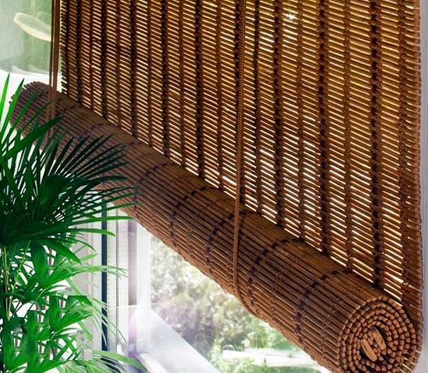 Рулонные шторы из бамбука
