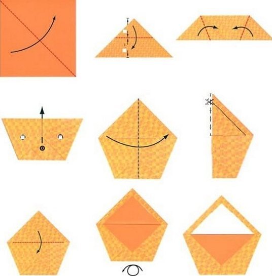 Оригами простые схемы для детей