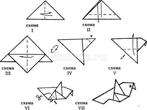 Оригами звезда из бумаги объемная схема