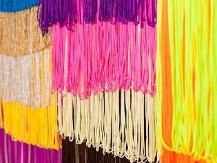 Ткань бахрома разноцветная
