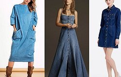 Модные модели джинсовых платьев