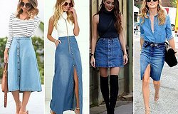 Самые модные модели джинсовых юбок и правила сочетания с другими предметами одежды
