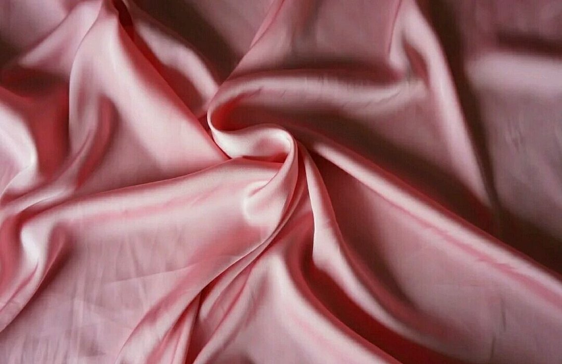 Шёлковая ткань розовый перламутр