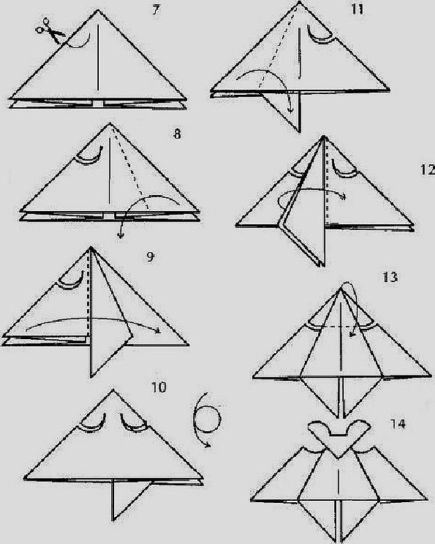 Оригами из бумаги летучая мышь схема