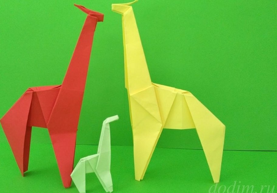 Динозавр из бумаги оригами