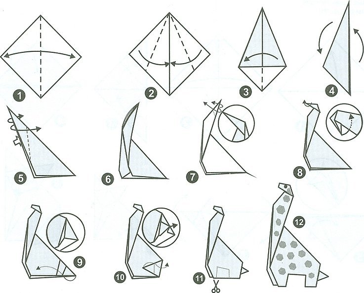 Оригами из бумаги схемы для начинающих