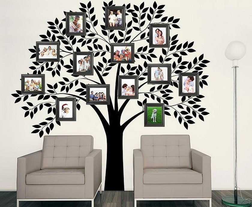 Семейное древо на стене декор из дерева