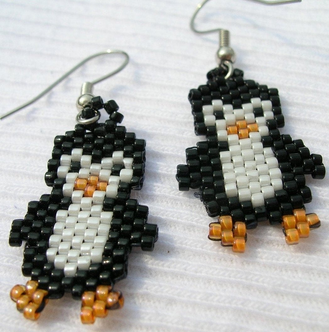 Фигурки из бисера легкие пингвин