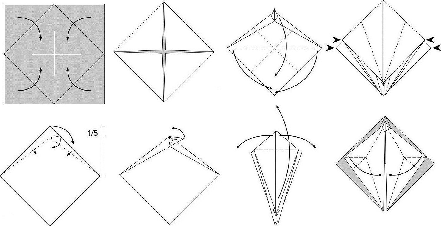 Оригами из бумаги своими руками поэтапно
