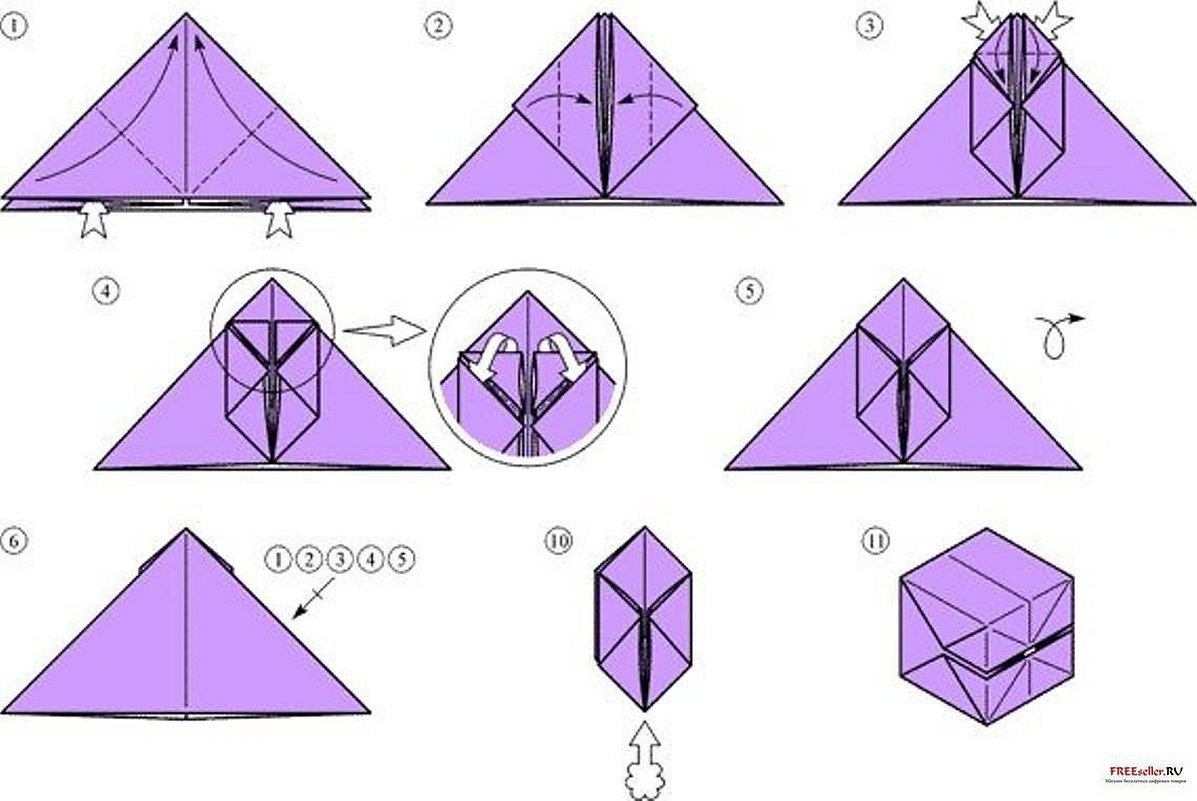 Базовая форма водяная бомбочка оригами