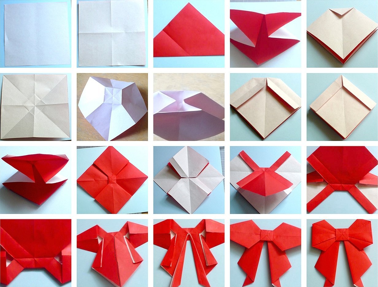 Сделать подарок оригами. Оригами. Бантик из бумаги. Оригами бантик из бумаги. Объемный бант из бумаги.