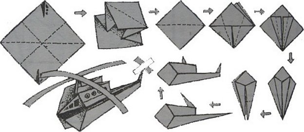 Голубь оригами из бумаги схемы