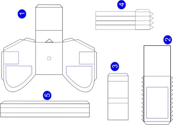 Развёртка коробочки для подарка шаблоны