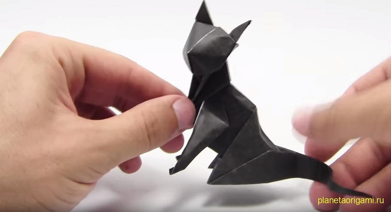 Оригами из бумаги ведьма