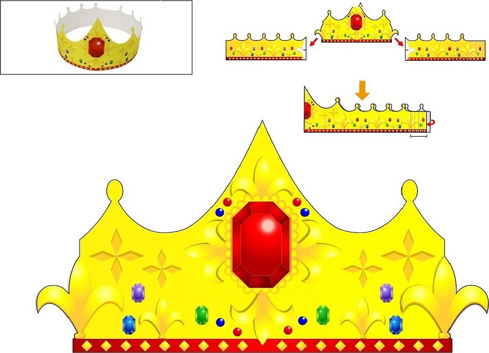 Корона своими руками из бумаги