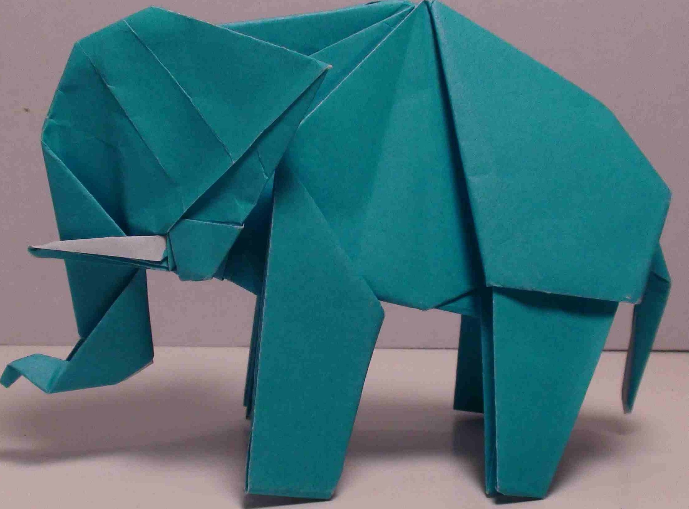 Динозавр из бумаги оригами