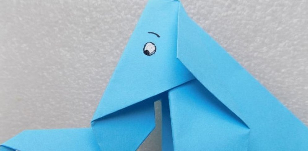 Оригами из бумаги для оригами слон