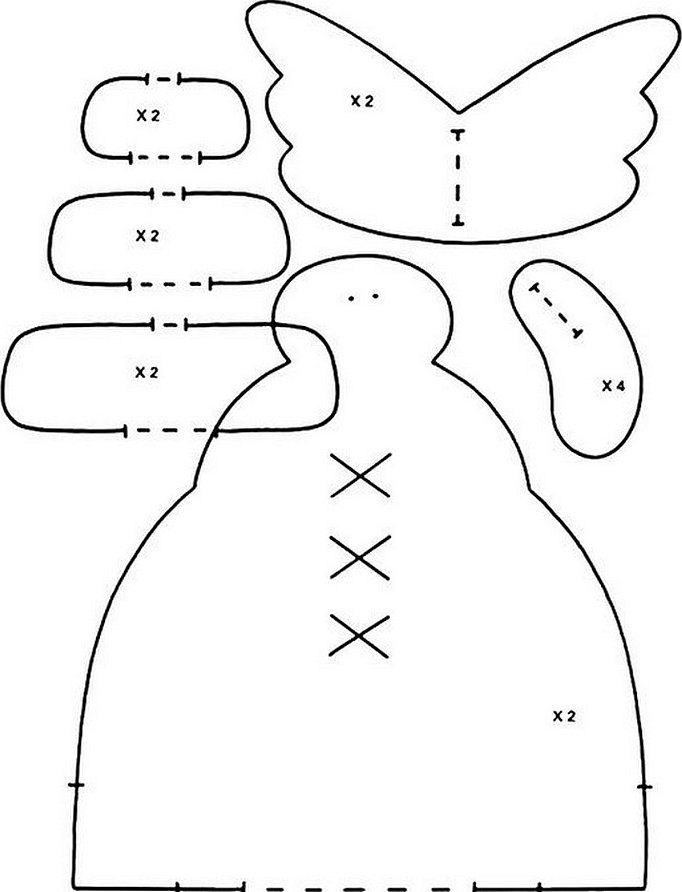 Выкройки снеговиков тильда из ткани
