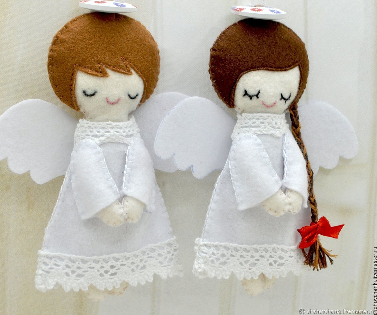 Рождественские ангелочки из фетра
