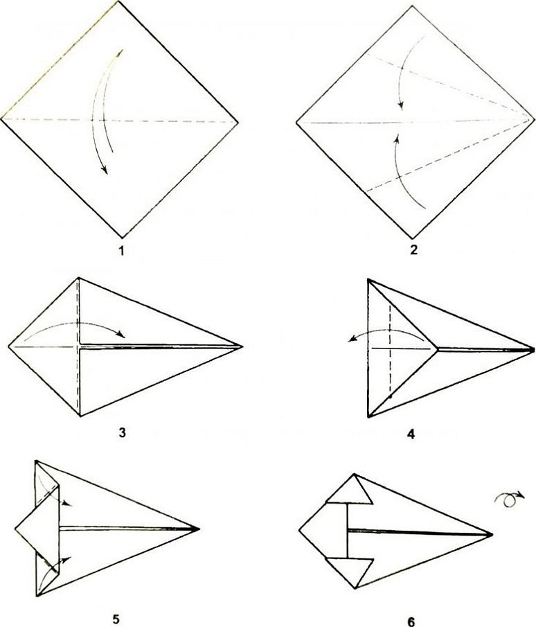 Голубь оригами из бумаги простая схема