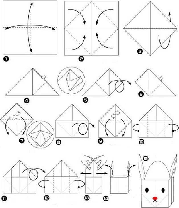 Оригами к пасхе схемы легко