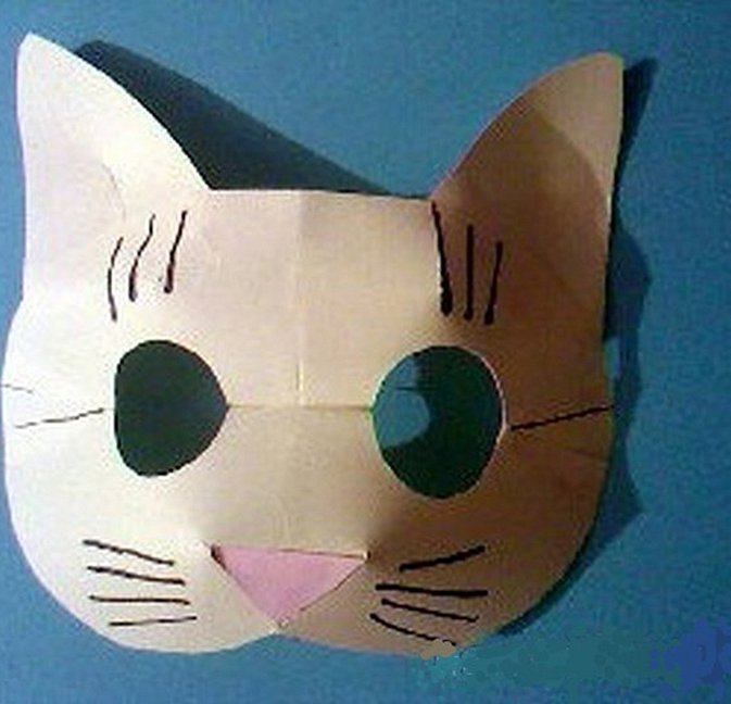Шаблон для объемной маски кота