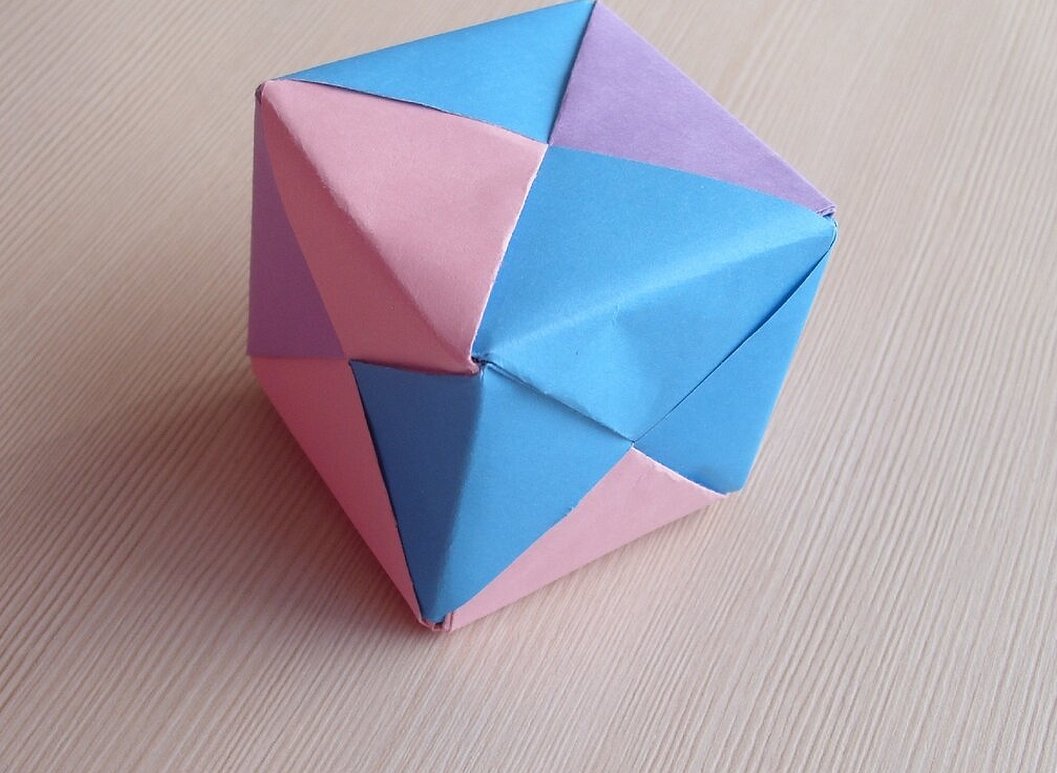 Кубик из бумаги оригами