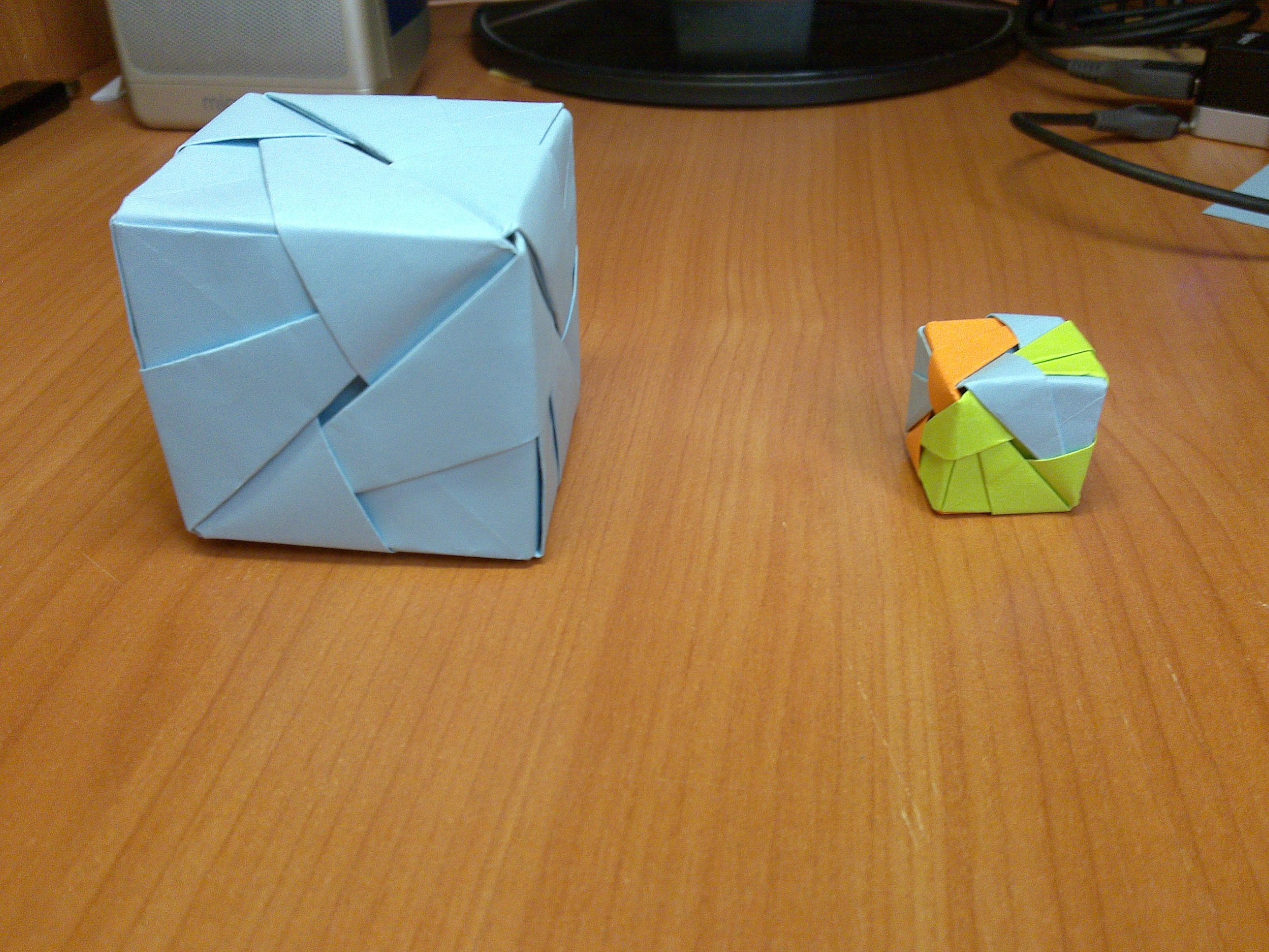 Оригами куб сонобе