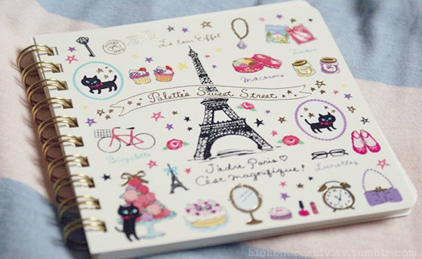 Наклейки для личного дневника париж