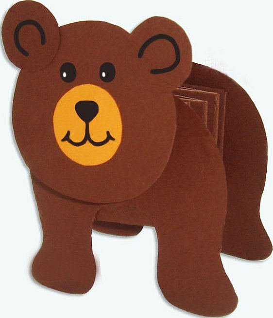 Медведь из картона для детей