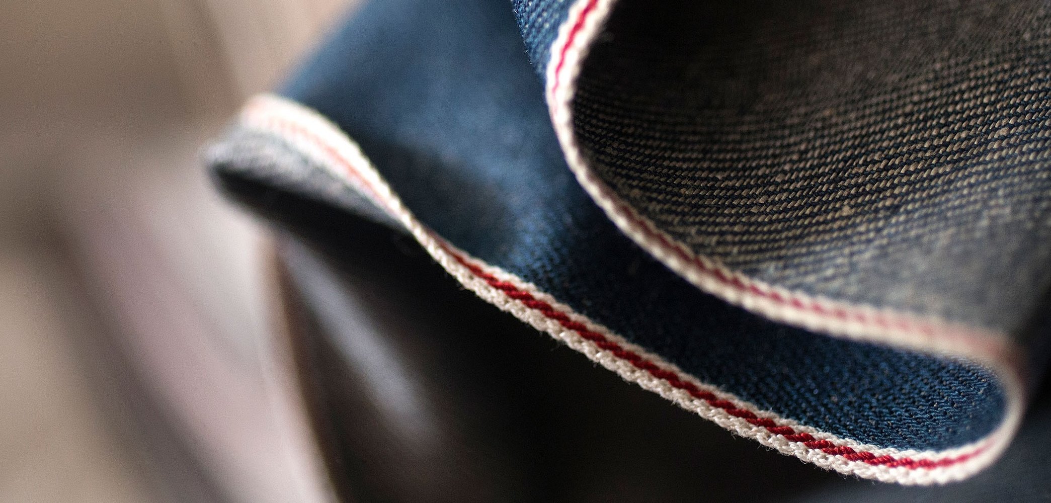 Selvedge denim fabric cone denim mills