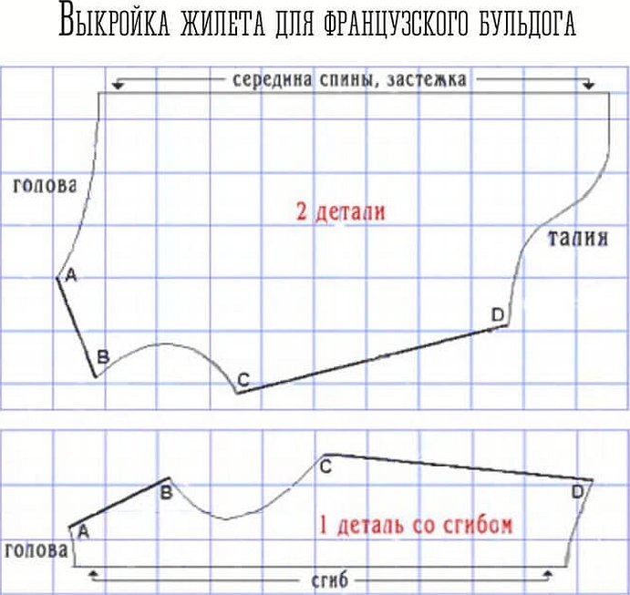 Выкройка одежды для собак мелких пород