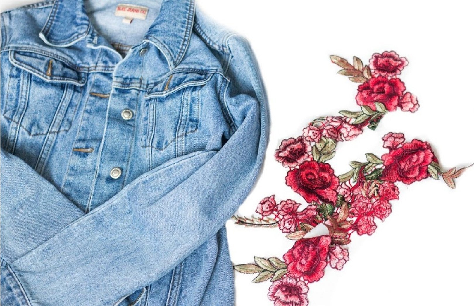 Вышивка на джинсах цветы эстетично