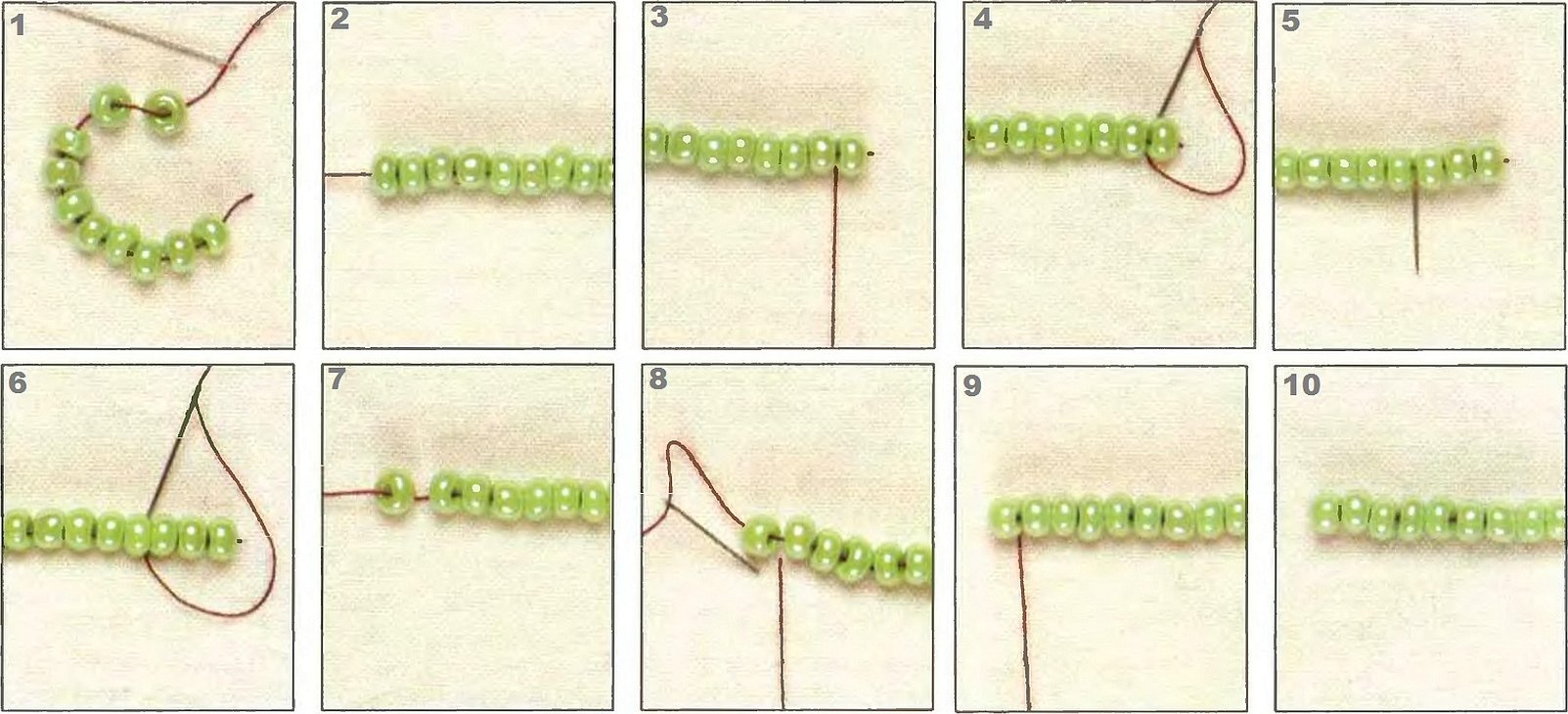 Плетение браслетов из бисера для начинающих