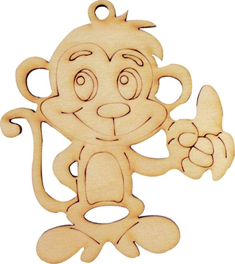 Деревянные фигурки обезьяны из фанеры
