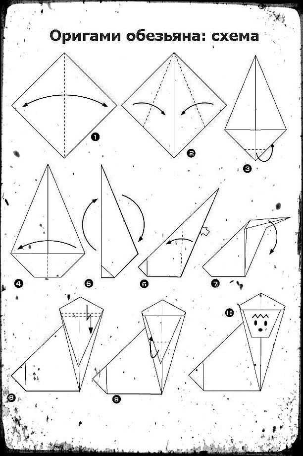 Схемы оригами из бумаги