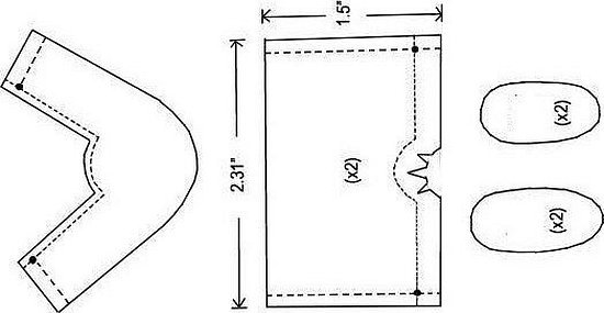Сапоги для куклы выкройка