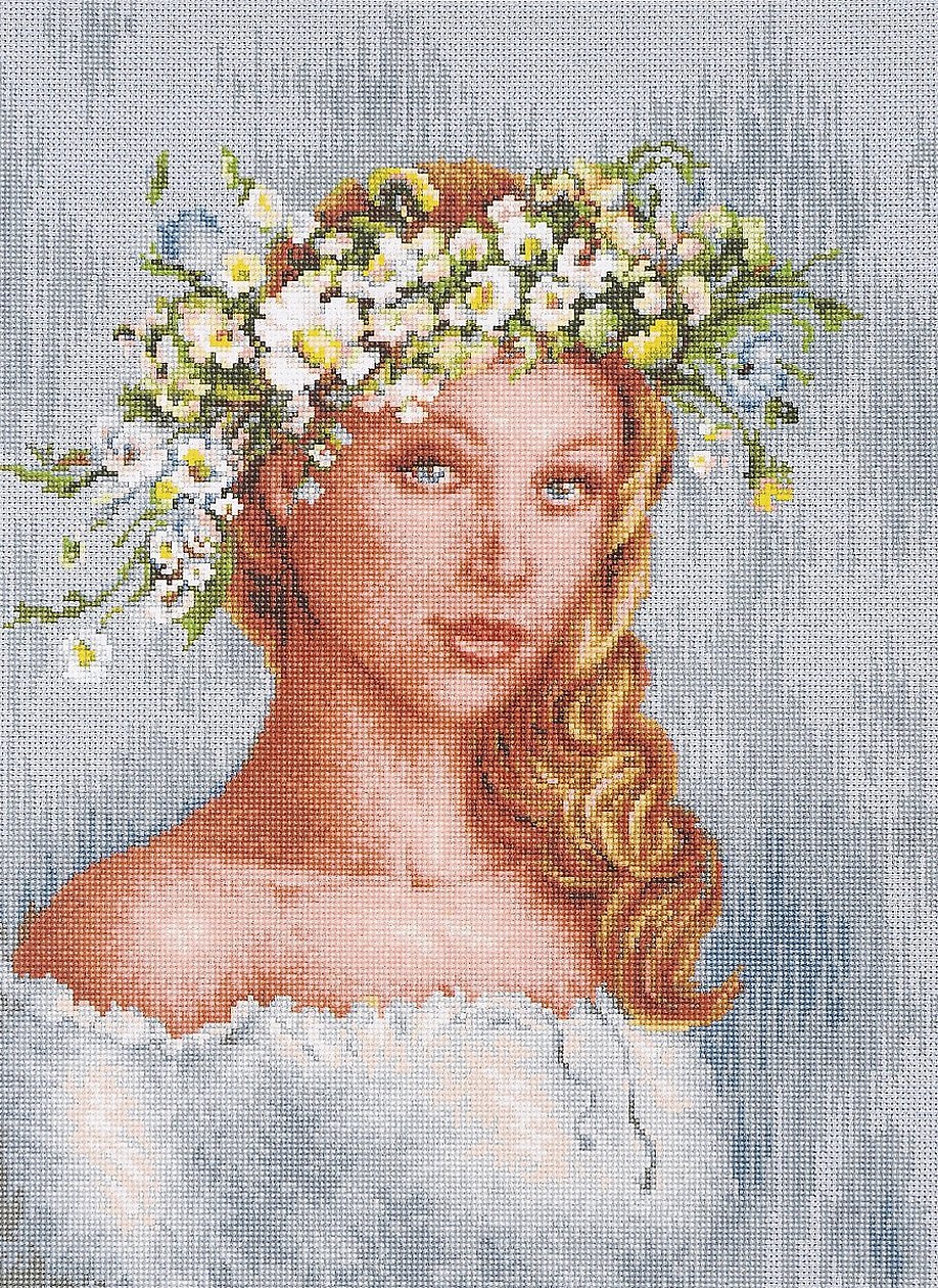 Портрет девушки вышивка крестиком