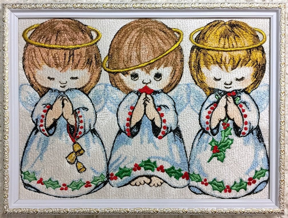Вышивка три ангелочка почти идеальный